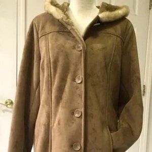 Esprit Brown Teddy Jacket with Cream Accents
